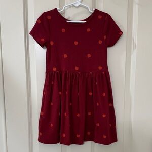 Cat & Jack Red Dress with Apple Pattern